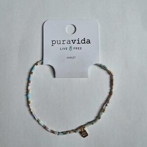 Pura Vida Pastel Beaded Anklet